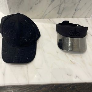baseball hat and Alo visor !